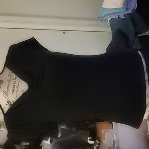 Kate Hill vintage silk black top